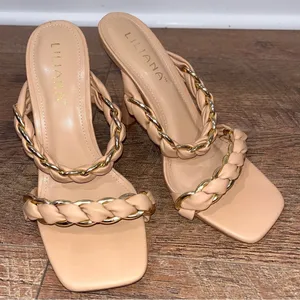 New Liliana Braided Strap Heels 🤎 Tan Size 8 thumbnail 8
