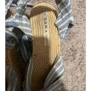 Zara Blue Lace-Up Espadrille Platform Sandals thumbnail 5