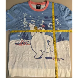 Sz XL Frosty the Snowman Holiday Christmas Sweater Pastel Festive Soft Comfy thumbnail 2