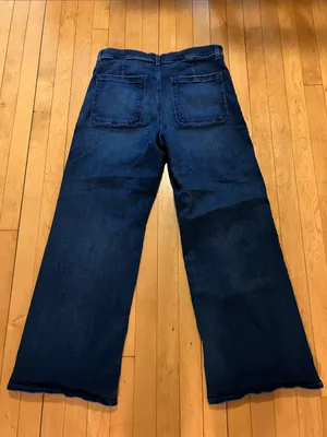 Madewell Emmy Wide-Leg Jeans Dark Wash Size 32 thumbnail 12