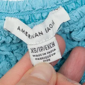 American Eagle Smocked Mini‎ Dress Blue Womens Size XS NWT thumbnail 3