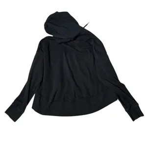 NIKE Navy Blue Hoodie High Low Boxy Cropped Fit Side Slits Womens Size Small thumbnail 4
