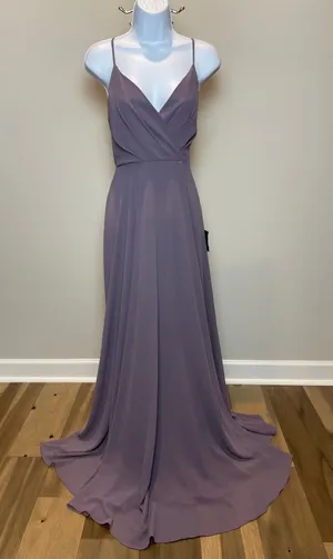 Lulus Long Purple Layered Chiffon Dress Size M New With Tag thumbnail 1