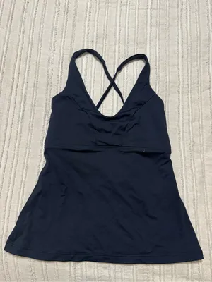 Athleta Black Crisscross Strap Tankini Top thumbnail 3