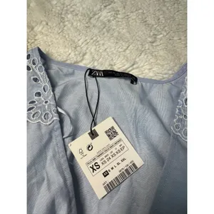 Zara NWT Blue Eyelet Dress thumbnail 2
