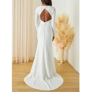 NEW Lulus Luxe Bridal Eloquent Endearment White Backless Maxi Wedding Dress thumbnail 4