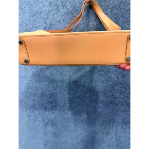 Lamarthe Women Shoulder Bag Small Tan Leather Made in Italy Minimalist Baguette thumbnail 4