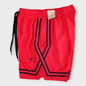 Nike Women Fly Crossover Shorts 7" University Red Black Stripes & Elastic Waist thumbnail 5