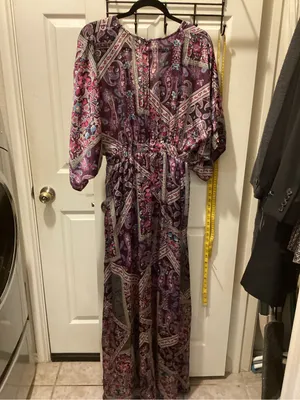 Lulu's Purple Paisley Maxi Dress with Pink & Blue Accents thumbnail 5