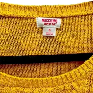 Mossimo Supply Co Mustard Yellow Cable‎ Knit Pullover Sweater Womens Small thumbnail 6