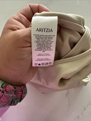 Aritzia Contour Satin Tank Bodysuit‎ light gold size XS thumbnail 8