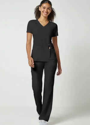 Cherokee iFlex V-Neck Knit Panel Scrub Top thumbnail 5