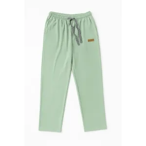 Summer Lounge Pants XS‎ – Cool Touch Ribbed Mint Green Elastic Waist Loungewear thumbnail 3