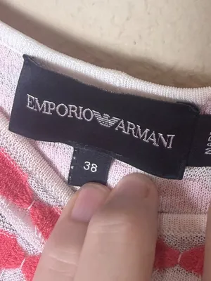 Emporio Armani Pink Geometric Patterned Knit Sweater Size 38 thumbnail 4