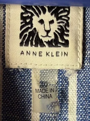Anne Klein Blue and White Striped Dress size 10 thumbnail 3