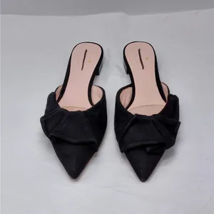 Kate Spade Womens Mules Slip On Flats 6.5M Black Suede Pointed Toe Coquette thumbnail 3