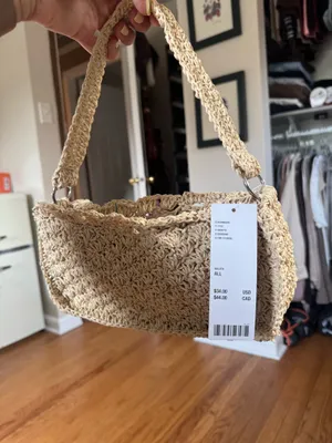 Urban Outfitters woven straw shoulder bag thumbnail 4