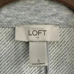 Ann‎ Taylor LOFT light, gray cardigan, blazer like sweater women's size S thumbnail 2