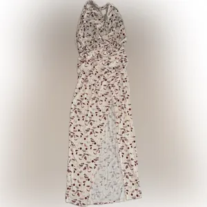 NWOT Free People Daria Graphic Maxi Dress in Ivory Combo open back XS thumbnail 3