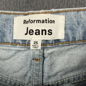 Reformation Cynthia High Rise Straight Cropped Jeans Womens 25 Cropped Raw Hem thumbnail 5
