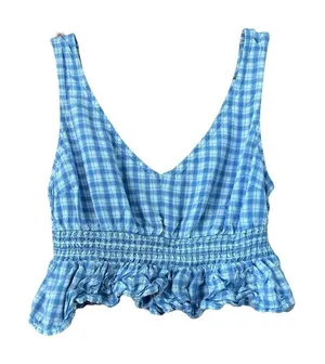 Hollister Gingham Crop Top Women's Small Sleeveless thumbnail 1