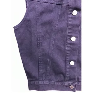Vintage Lawman Denim Vest Womens Medium Black Gold Star Studded Western Cowgirl thumbnail 4