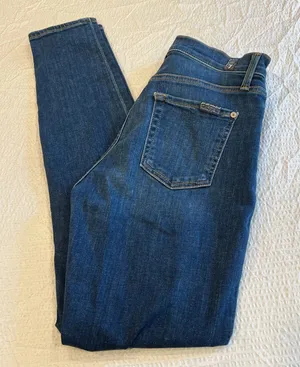 7 for all mankind highwaist skinny jeans 27 women thumbnail 1