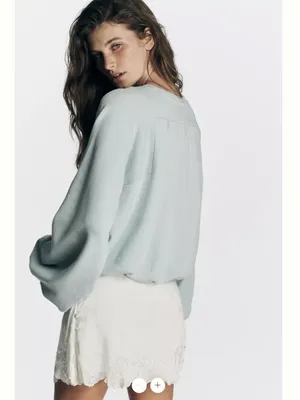By Anthropologie Boho Balloon-Sleeve Top thumbnail 3