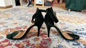 Anne Mitchell’s Green Velvet heels thumbnail 1