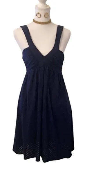 Suzi Chin by Maggie boutique szXsmall sleeveless back zip Little Blue dress EUC thumbnail 1