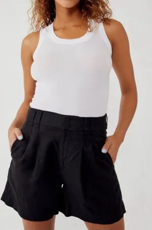 Free People Chelsea Linen Shorts‎ Black Size 0 thumbnail 1