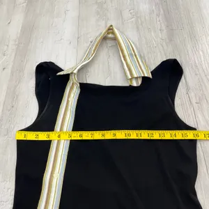Lauren Ralph Lauren Black Sleeveless Halter Striped Star Artsy Long Flowy Dress thumbnail 8
