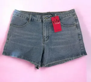 Brand Light Blue Denim Jean Shorts - Casual Mid-Rise thumbnail 1