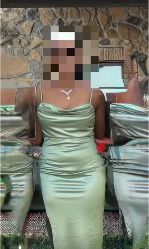 Sage Green Prom Windsor Dress Satin Cowl Neck thumbnail 2