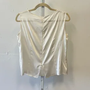 Hubert Gasser Italy Cream Silk Blend Sleeveless Blouse Top Size IT 44 US 8 thumbnail 2