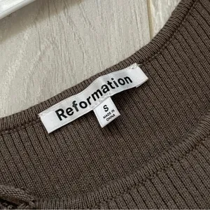 Reformation Distressed Tank Top organic cotton womens Brown (small) casual crop thumbnail 2