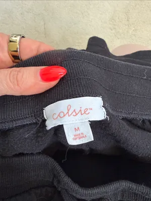 Colsie Black Drawstring Waist Sweat Lounge Shorts Size Medium thumbnail 3