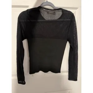 by Anthropologie Black Sheer Ribbed Top Capsule Rock Festival Edgy Whimsigoth thumbnail 3