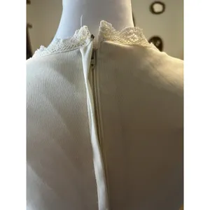 1970s Cream Prairie Dess Style Wedding Dress thumbnail 8