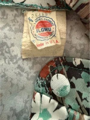 Vintage Floral Dress Size Extra Large XL Cottage Coquette Girl USA Blue Brown thumbnail 9