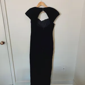 Vintage Y2k Elegant Black Evening Dress Prom Size 4 thumbnail 2