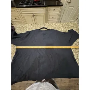Brynn Walker 100% Linen Popover Lagenlook Blouse Top Size Small Black thumbnail 8