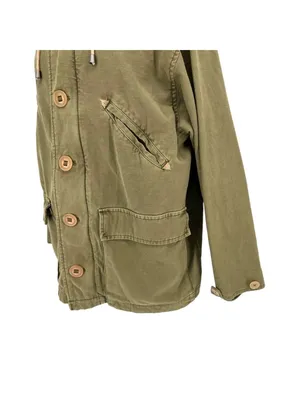Free People Joshua Tree Utility Jacket Olive Green Cotton Hooded Size XS thumbnail 4