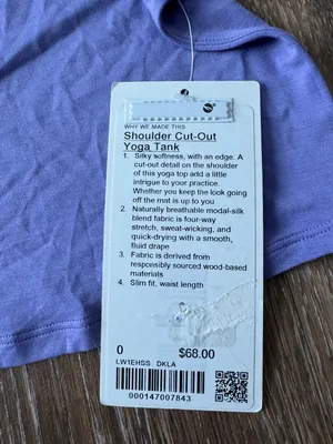 Lululemon Shoulder Cut-Out Shoulder Tank Dark Lavender Size 0 NWT thumbnail 3