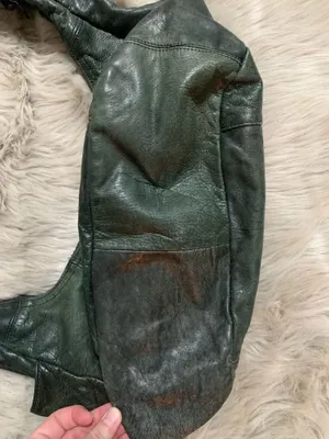 Dark green leather hobo shoulder bag purse thumbnail 5