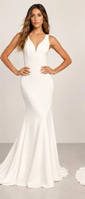 LULUS Bridal Wedding Elegant Sophisticated Sexy Lace Mermaid Gown thumbnail 1
