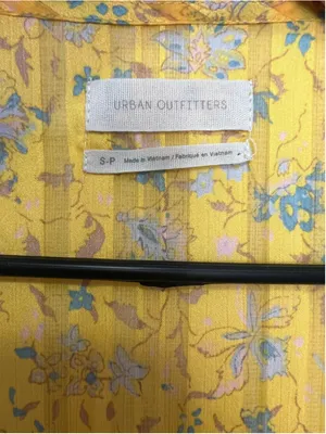 Urban Outfitters Yellow Floral Semi Sheer Tiered Babydoll Mini Dress thumbnail 2