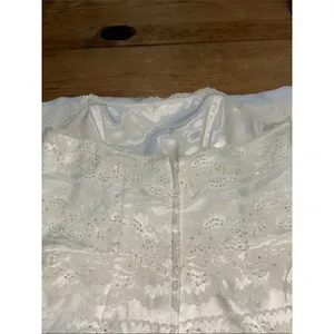 Galina White Lace Sequin Strapless Mini Bridal Dress Sheath Size 2 thumbnail 6
