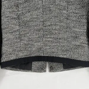 Stile Benetton Blazer Womens S Black White Tweed Casual Office Work‎ Snap Front thumbnail 10