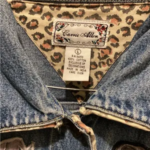 Embroidered Denim Jacket with zoo animal embroidery large thumbnail 2